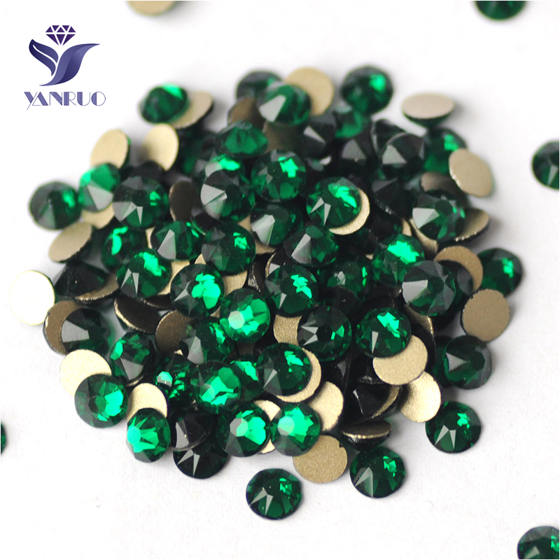 Nail Art Emerald Green - YANRUO 2088NoHF Strass en cristal vert