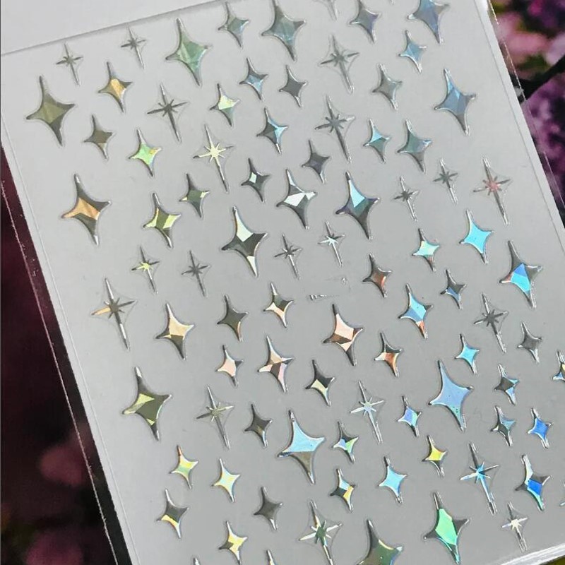 Nail Art Rose Gold - Autocollants 3D Laser argent/or Rose, Art