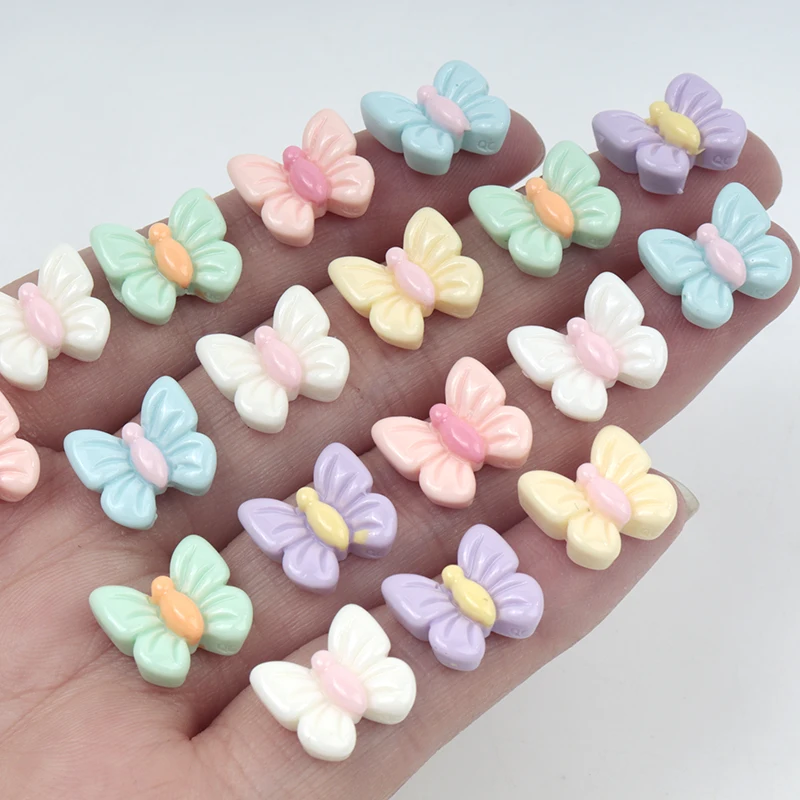 Nail Art Quirky - 30 pièces/300 pièces résine papillon plat