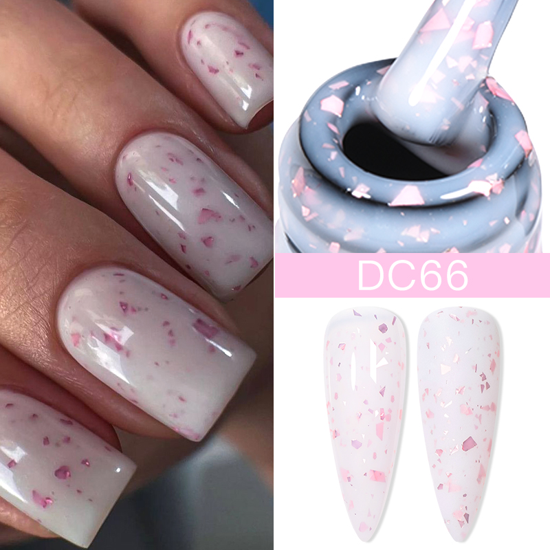 Nail Foil Transfer - Mtssii-Gel de base en caoutchouc pailmétrage,