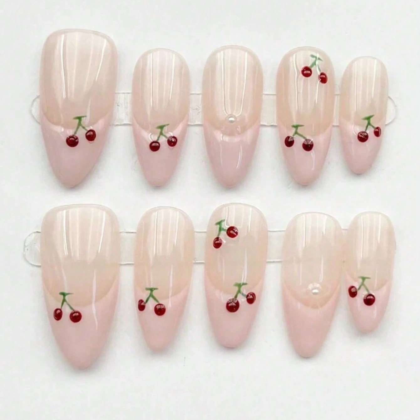 Nail Art Pink - 10 faux ongles en amande de