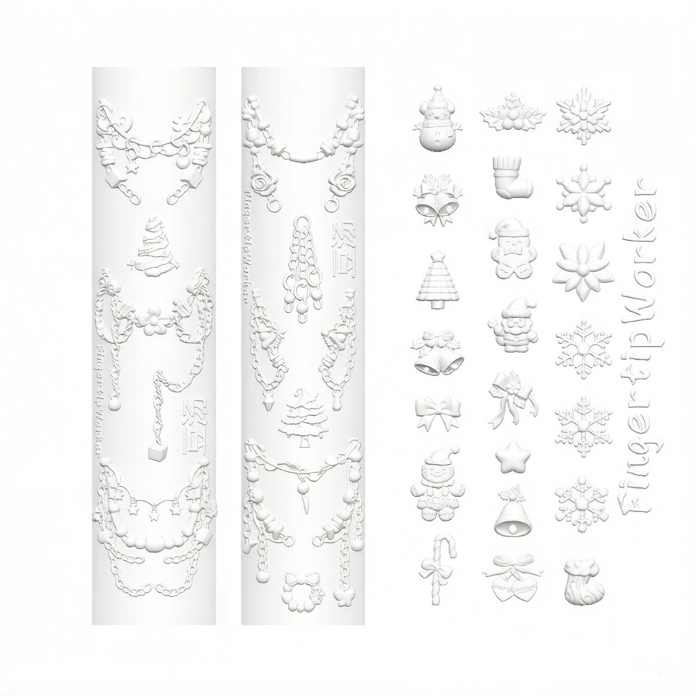 Nail Art Xmas - Moule en silicone 3D de Noël