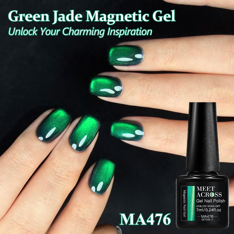 Nail Art Emerald Green - Vernis à ongles magnétique vert émeraude