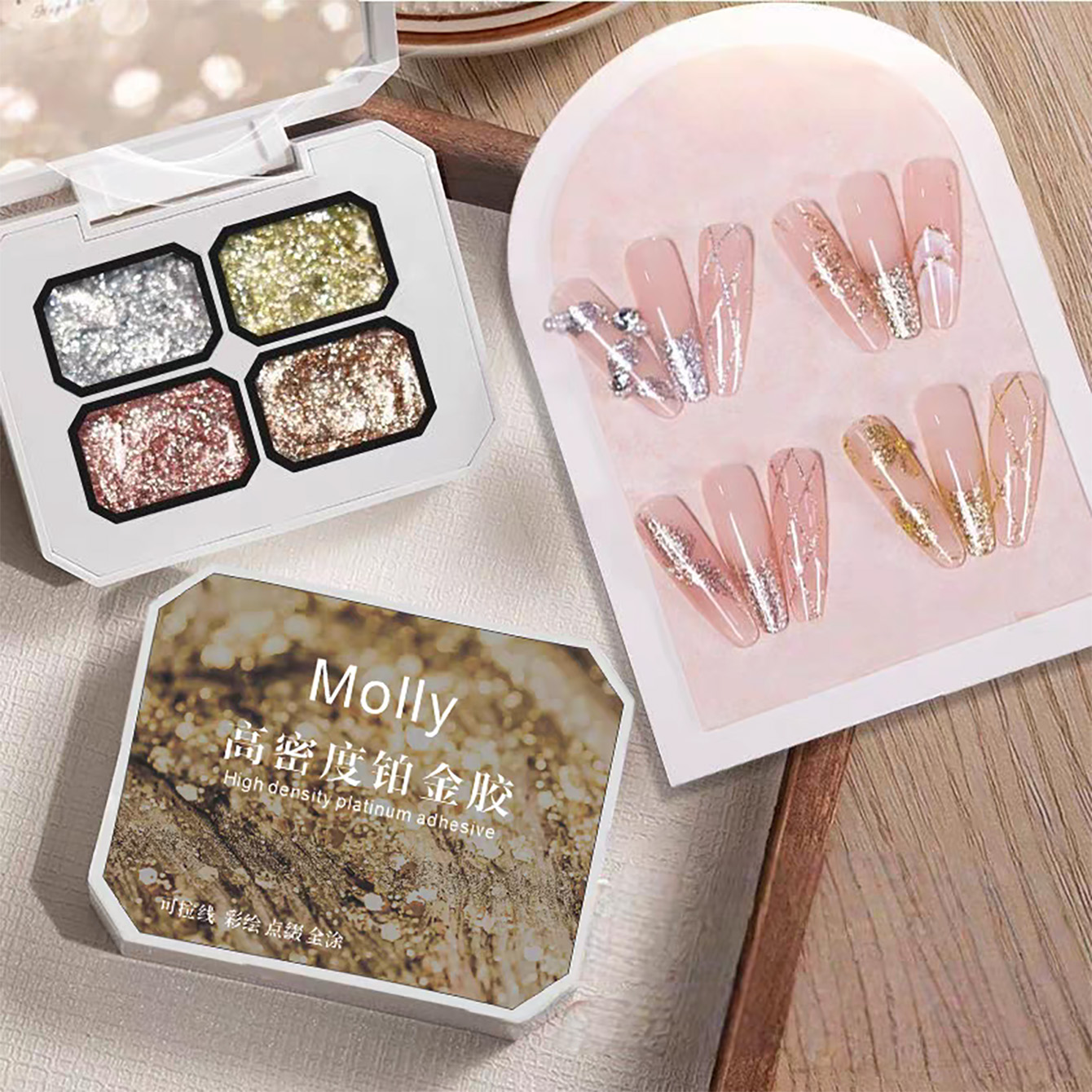 Nail Art Rose Gold - MIANEL Palette de Gels Nail Art