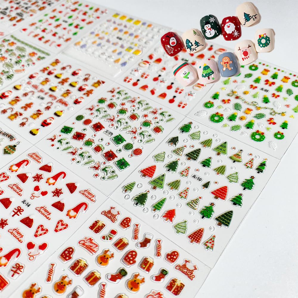Nail Art Xmas - 30 feuilles d'autocollants pour ongles de