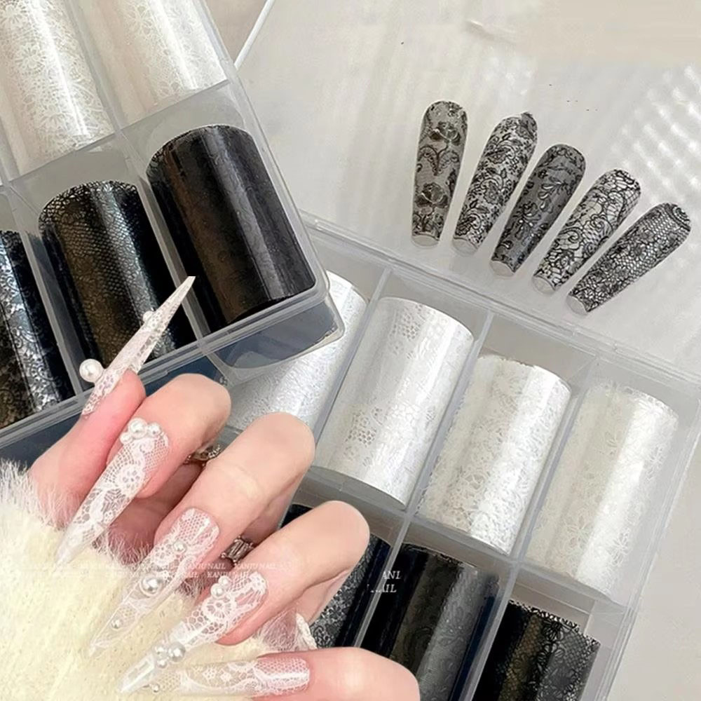 Nail Foil Transfer - 10 Rouleaux/Boîte Nouveaux Autocollants de Transfert