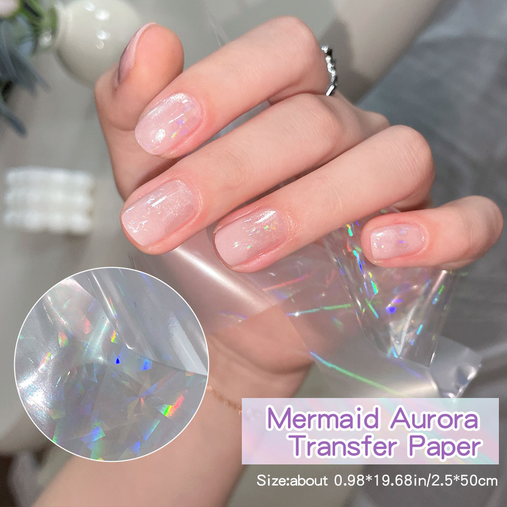 Nail Foil Transfer - 10 rouleaux de papier transfert pour