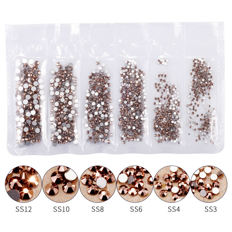 Nail Art Rose Gold - 1440 pièces or Rose brillant strass