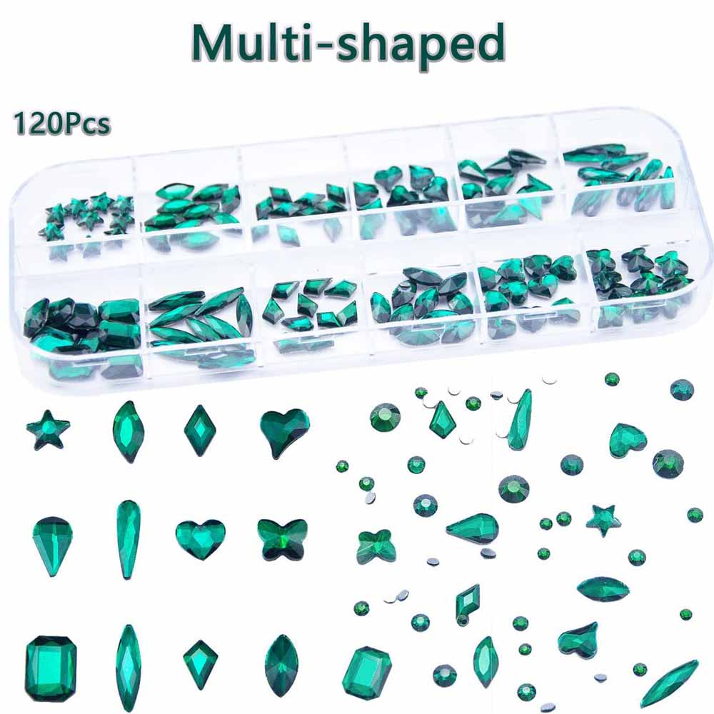 2 boîtes de Strass pour ongles - Nail Art Emerald Green avis et prix