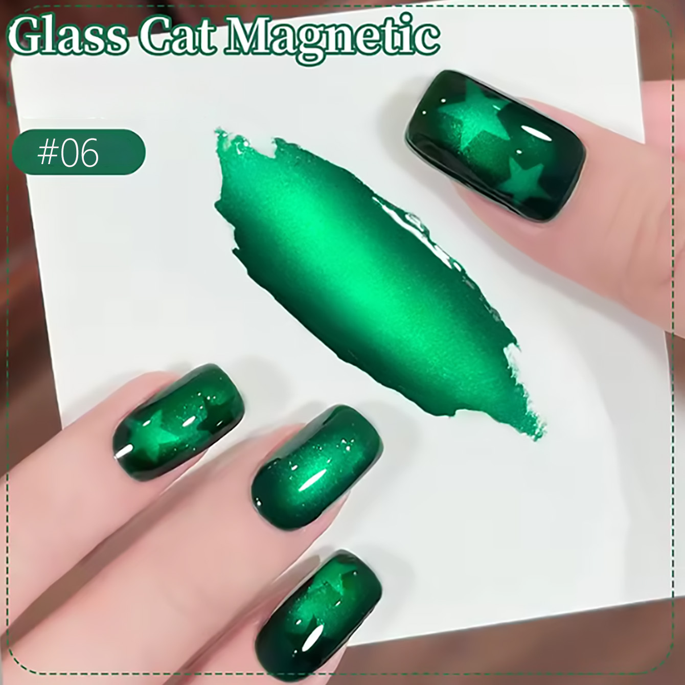Vernis à ongles gel magnétique - Nail Art Emerald Green avis et prix