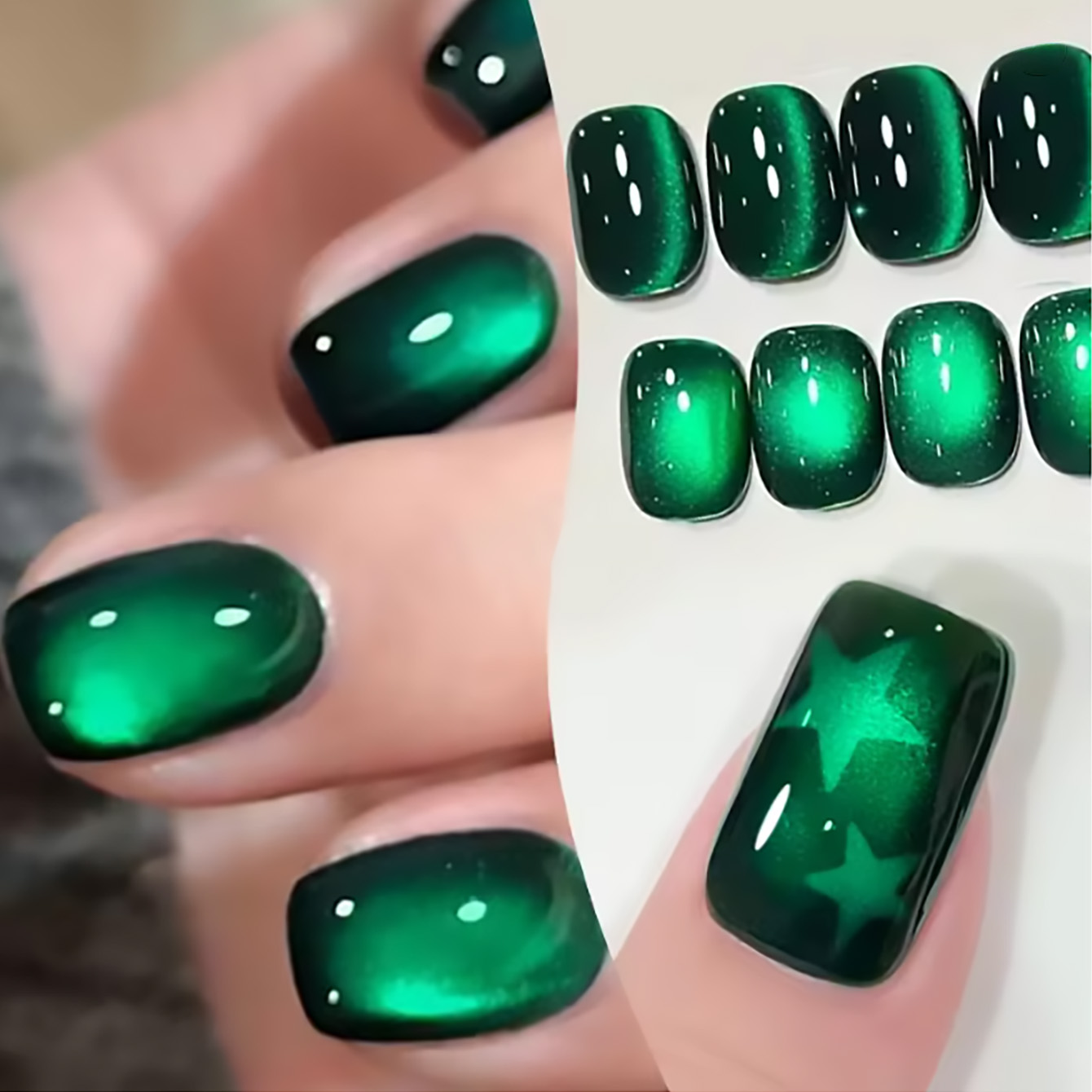 Vernis à ongles gel magnétique - Nail Art Emerald Green avis et prix