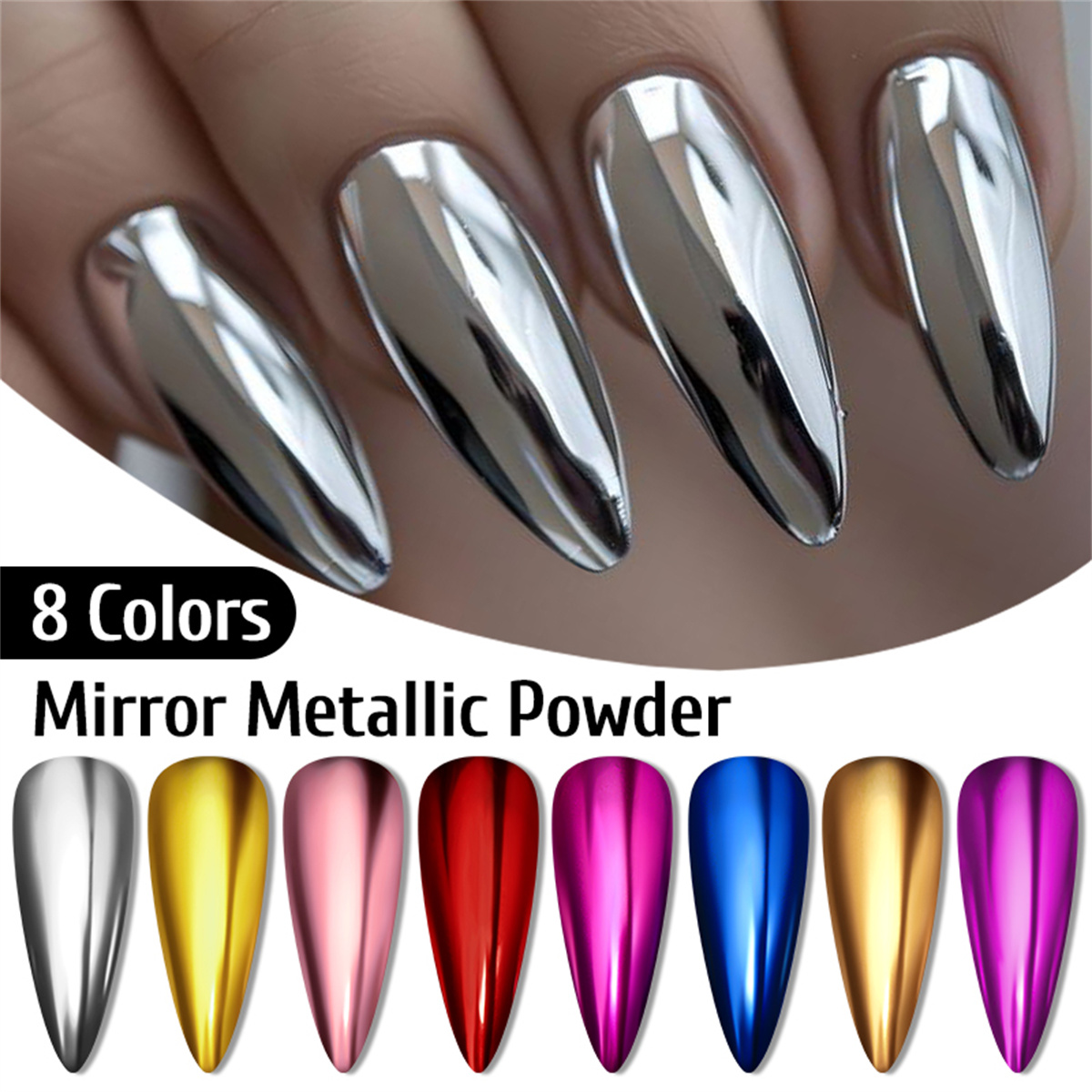 Poudre miroir métallique or et - Nail Art Rose Gold avis et prix