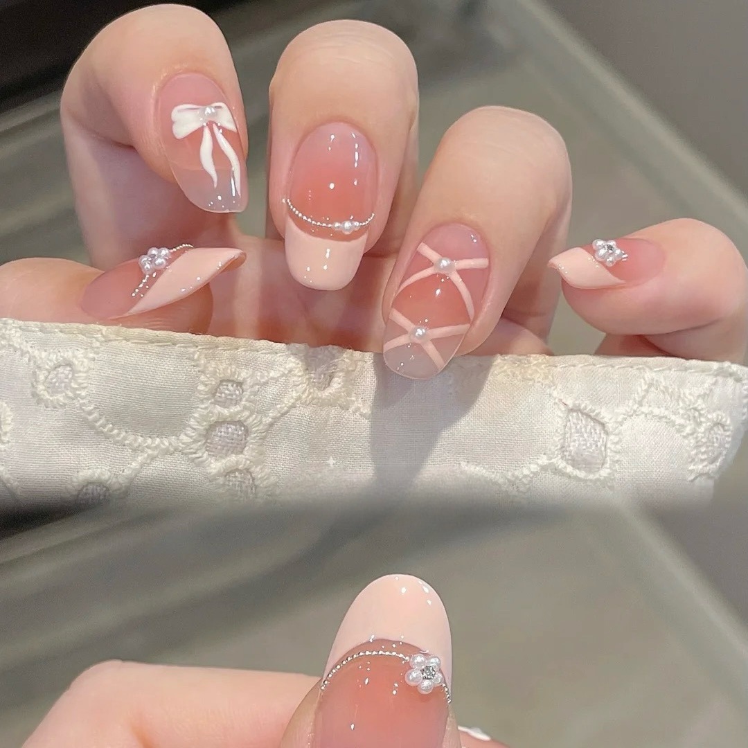 10 pièces blanc français rose  - Nail Art Pink avis et prix