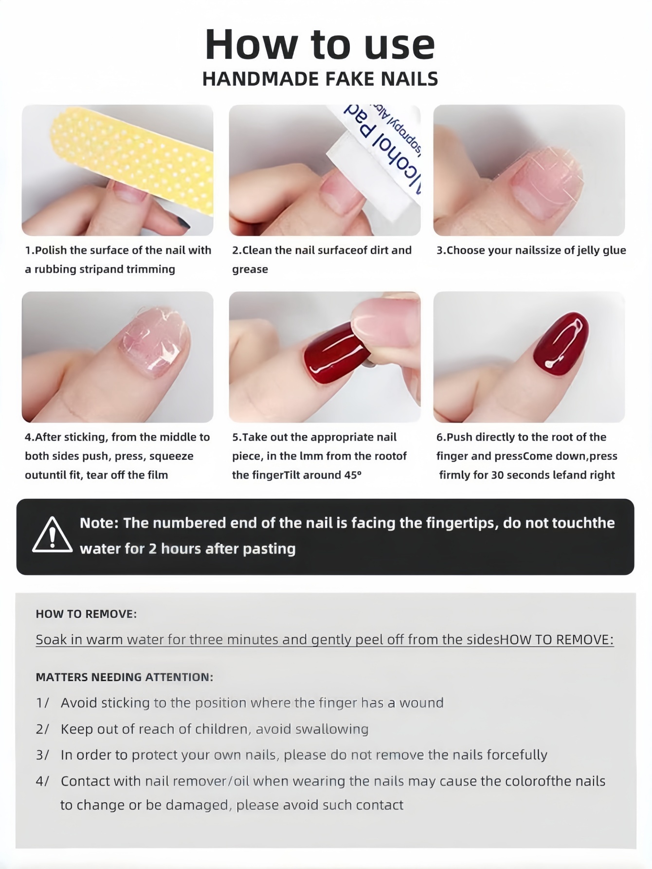 10 pièces d'ongles courts carr - Nail Art Overlay avis et prix