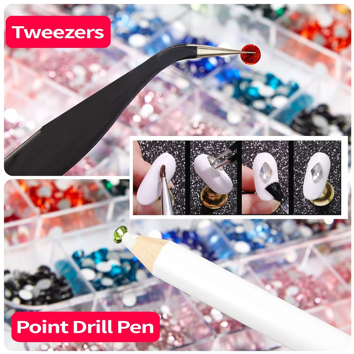 Strass pour ongles à dos plat  - Nail Art Emerald Green avis et prix