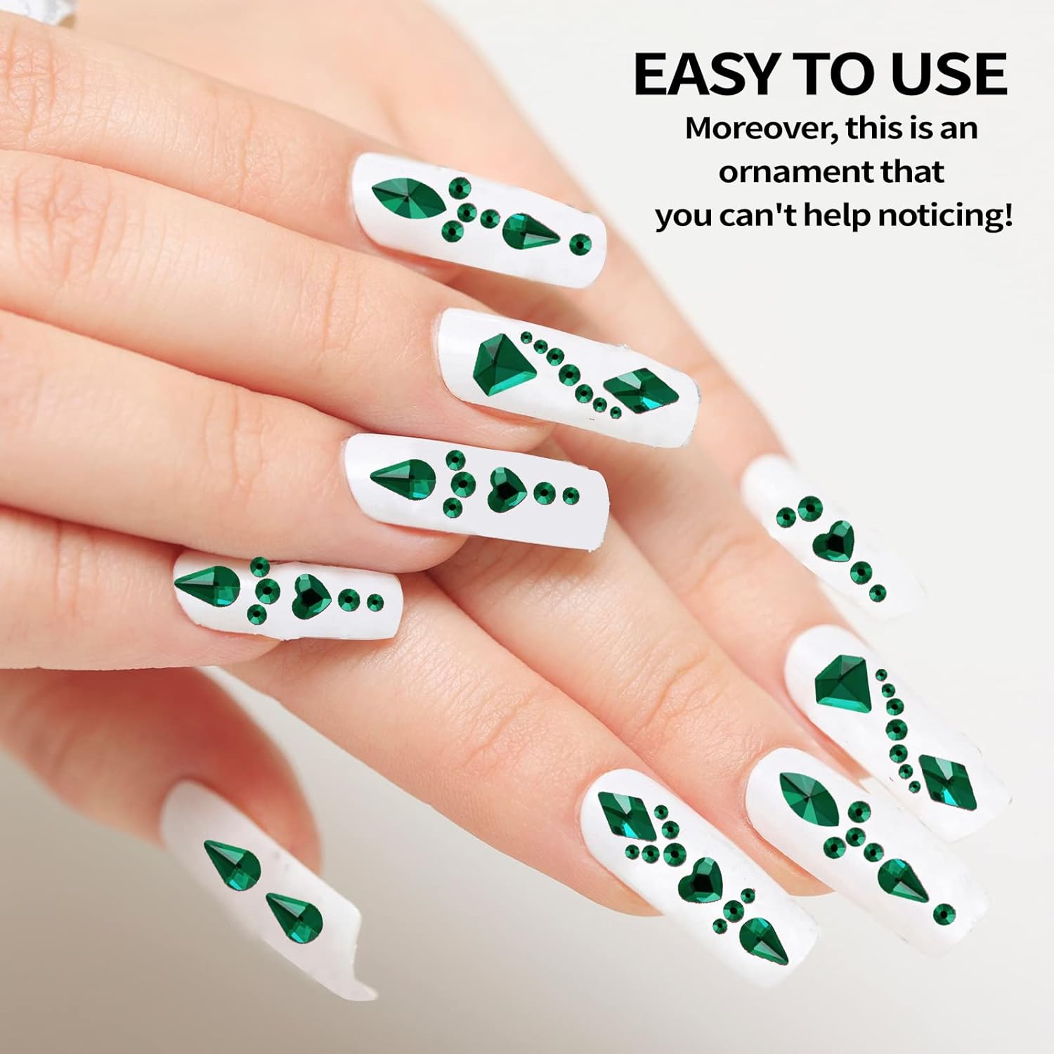 Strass pour ongles à dos plat  - Nail Art Emerald Green avis et prix