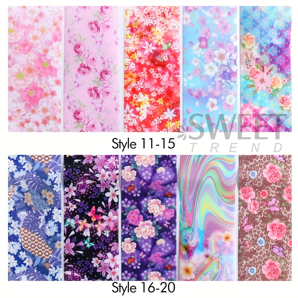 20 pièces de papier transfert  - Nail Foil Transfer avis et prix