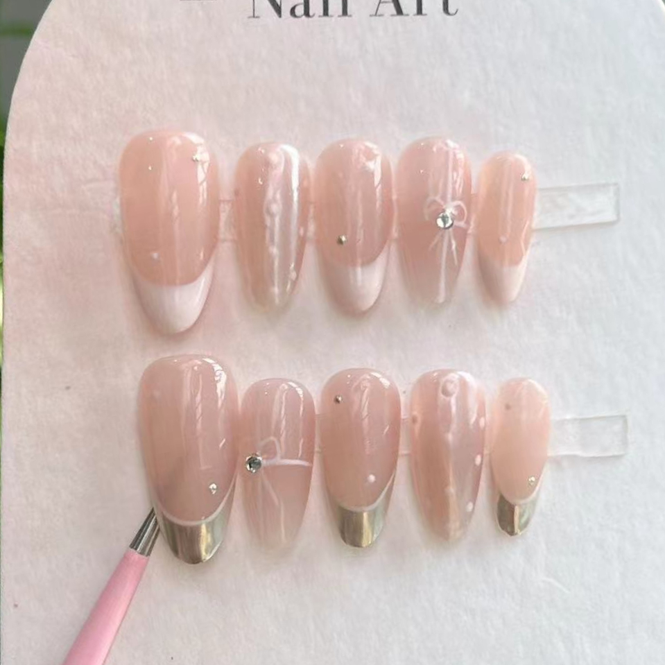 10 pièces presse à la main sur - Nail Art Pink avis et prix