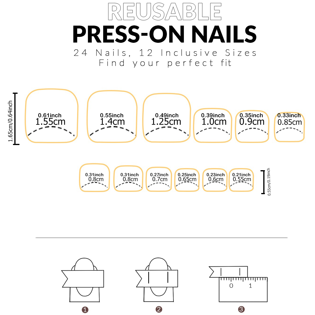 24 faux ongles pour les mains  - Nail Art Press On avis et prix