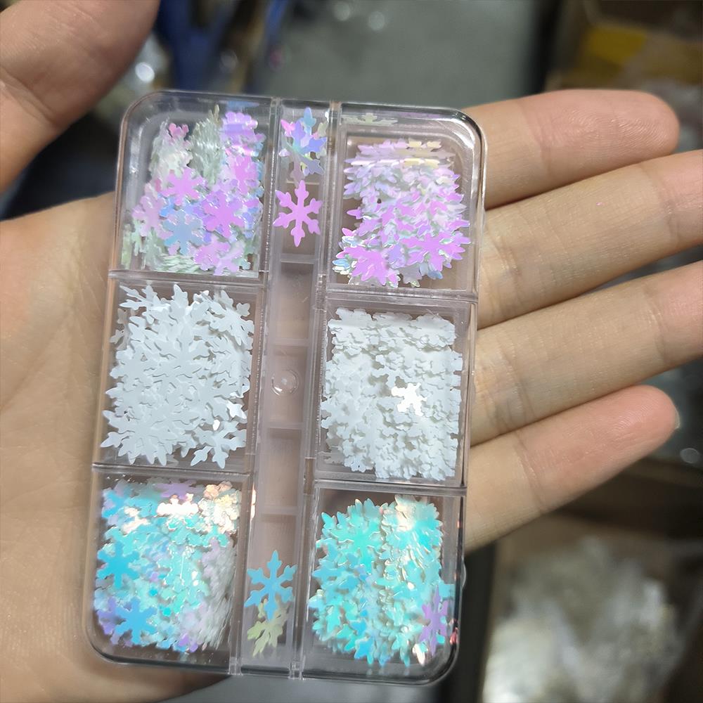 6/12 grilles 3D Aurora flocons - Nail Art Xmas avis et prix