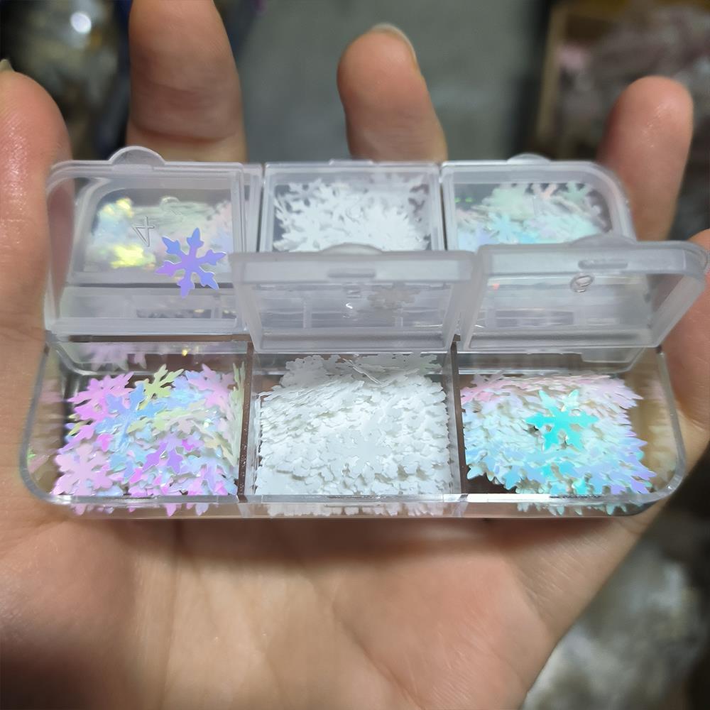 6/12 grilles 3D Aurora flocons - Nail Art Xmas avis et prix