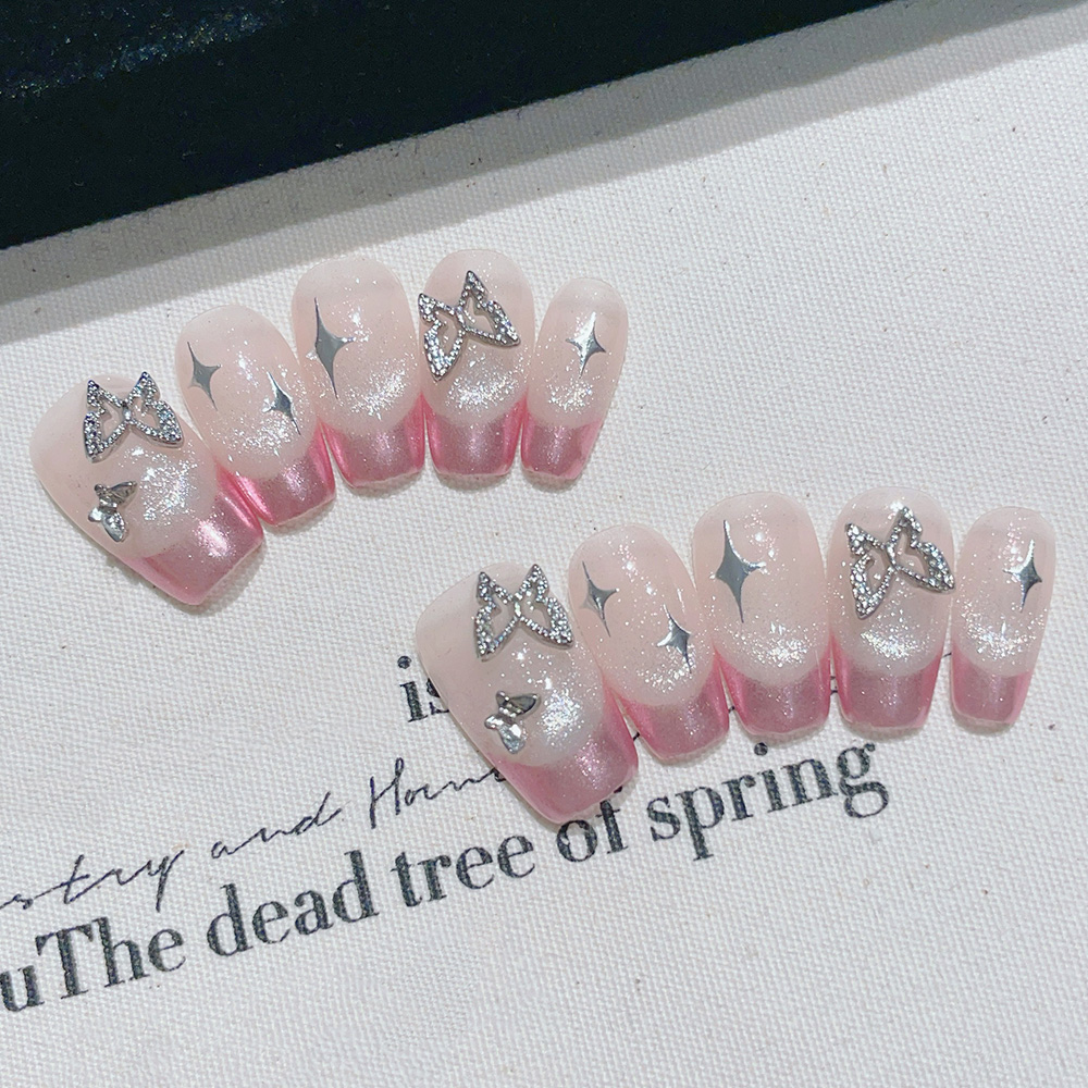Kit de 10 faux ongles trapézoï - Nail Art Pink avis et prix