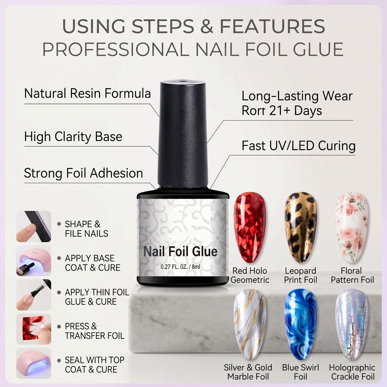 Colle pour feuilles de transfe - Nail Foil Transfer avis et prix
