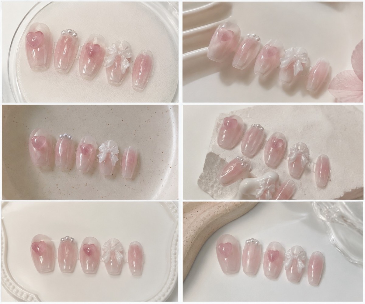 Faux ongles courts amovibles f - Nail Art Pink avis et prix