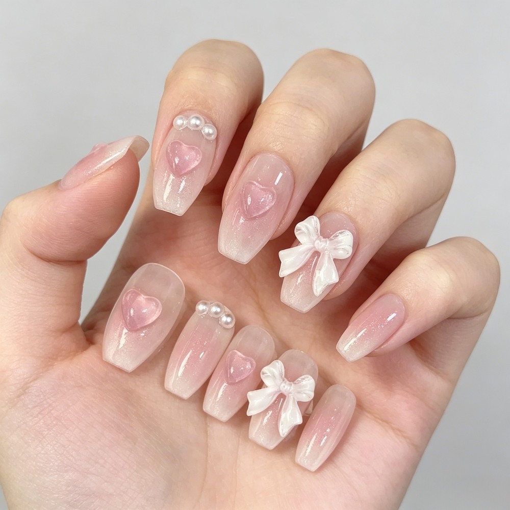 Faux ongles courts amovibles f - Nail Art Pink avis et prix