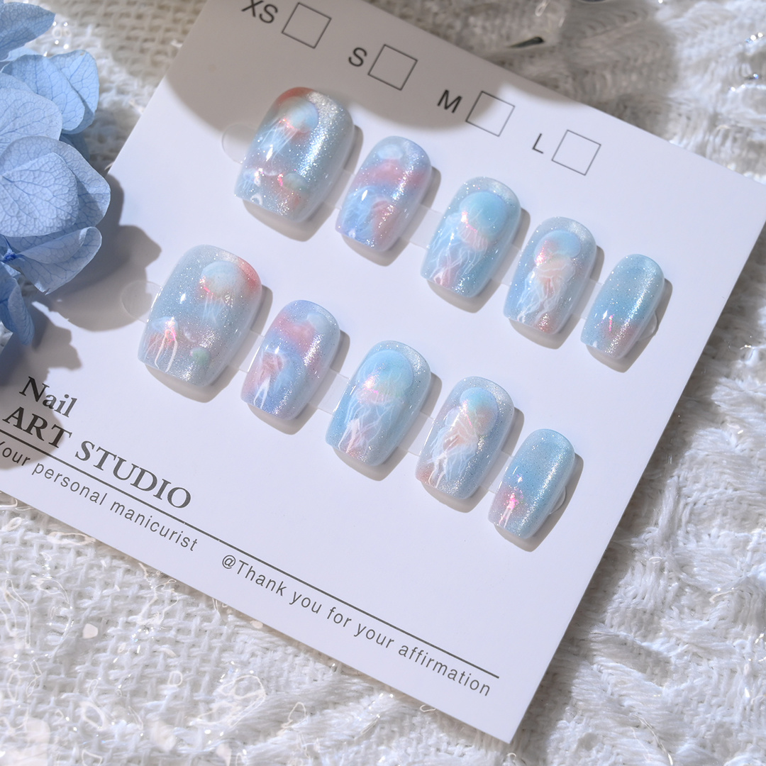 10 pièces femmes couleur médus - Nail Art Press On avis et prix