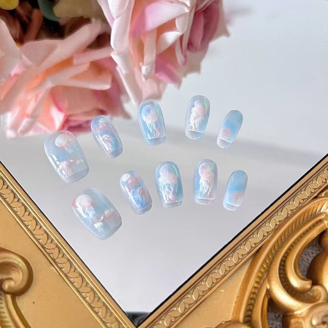 10 pièces femmes couleur médus - Nail Art Press On avis et prix