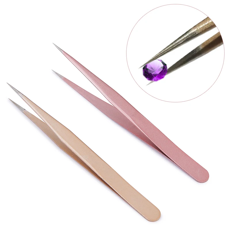 Pince à épiler droite en or ro - Nail Art Rose Gold avis et prix