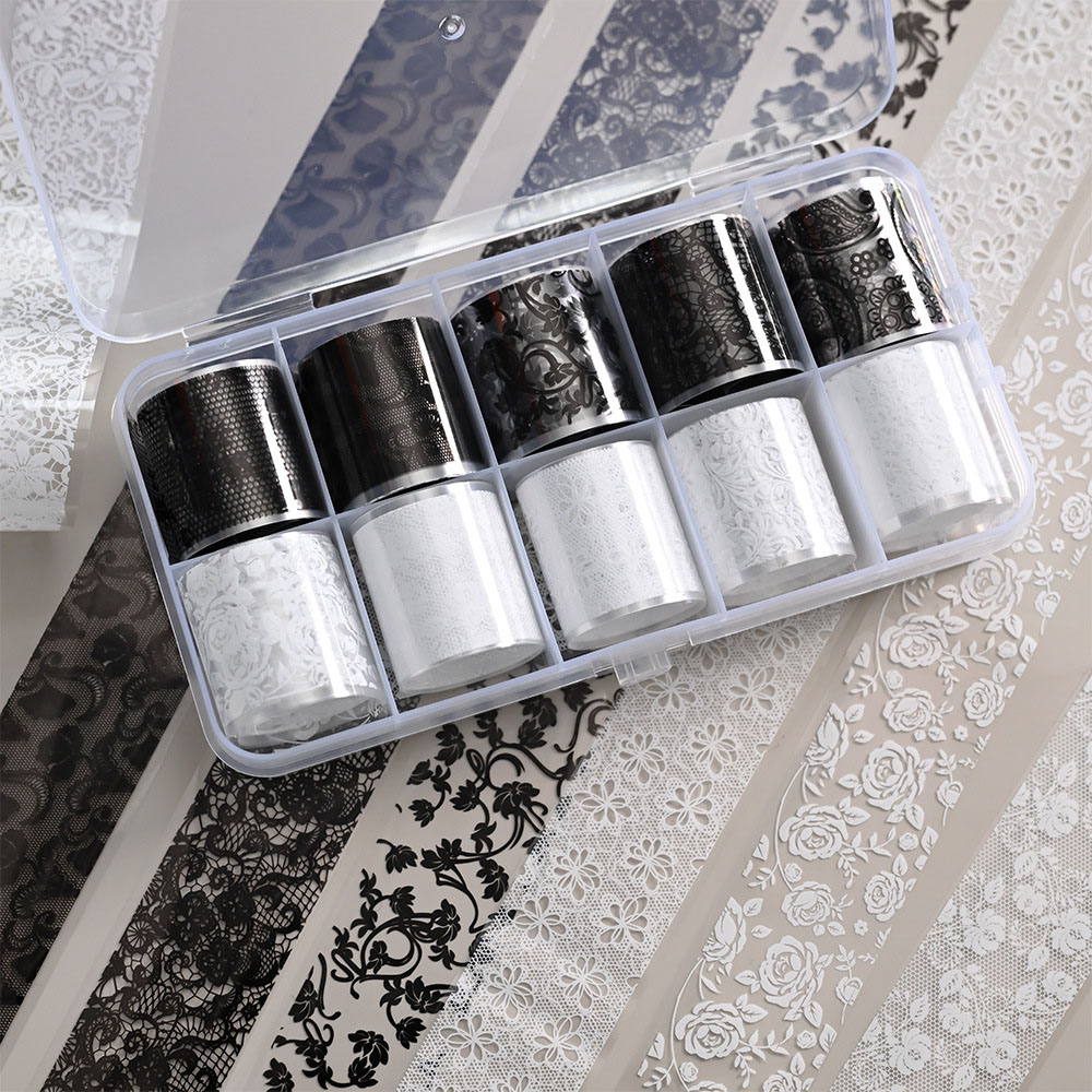 10 Rouleaux/Boîte Nouveaux Aut - Nail Foil Transfer avis et prix