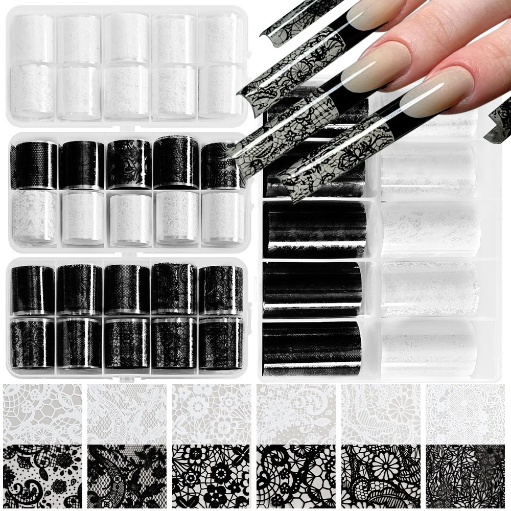 10 Rouleaux/Boîte Nouveaux Aut - Nail Foil Transfer avis et prix