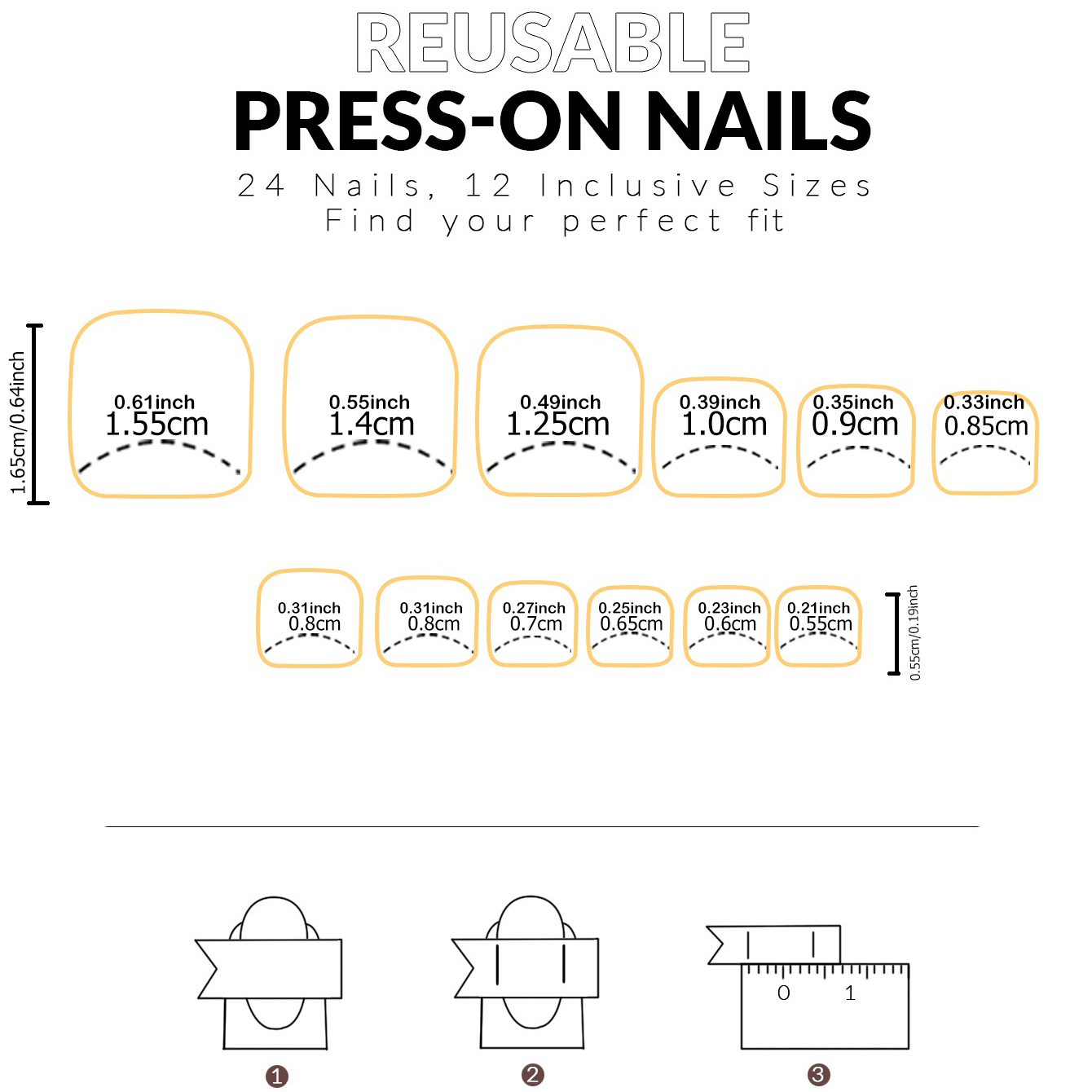24 pièces court carré rose ave - Nail Art Press On avis et prix