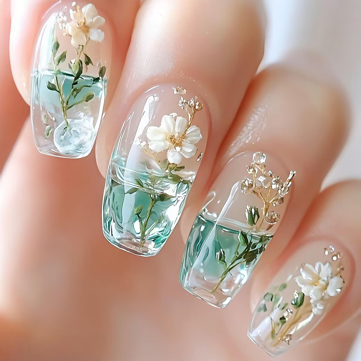 Faux ongles moyens pour femmes - Nail Art Press On avis et prix