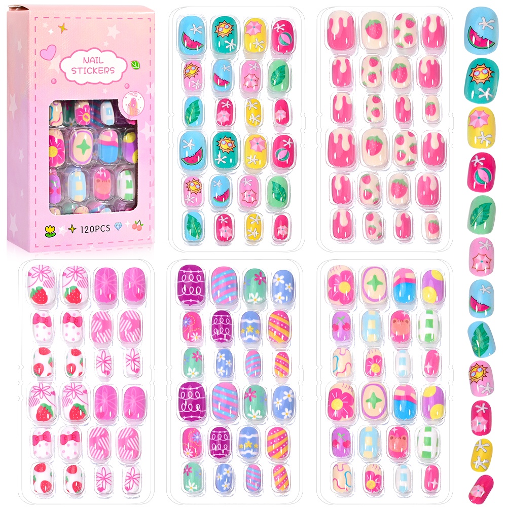 120 pièces 5 ensembles bonbons - Nail Art Pink avis et prix