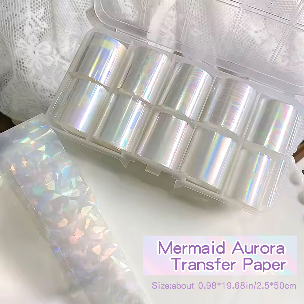 10 rouleaux de papier transfer - Nail Foil Transfer avis et prix