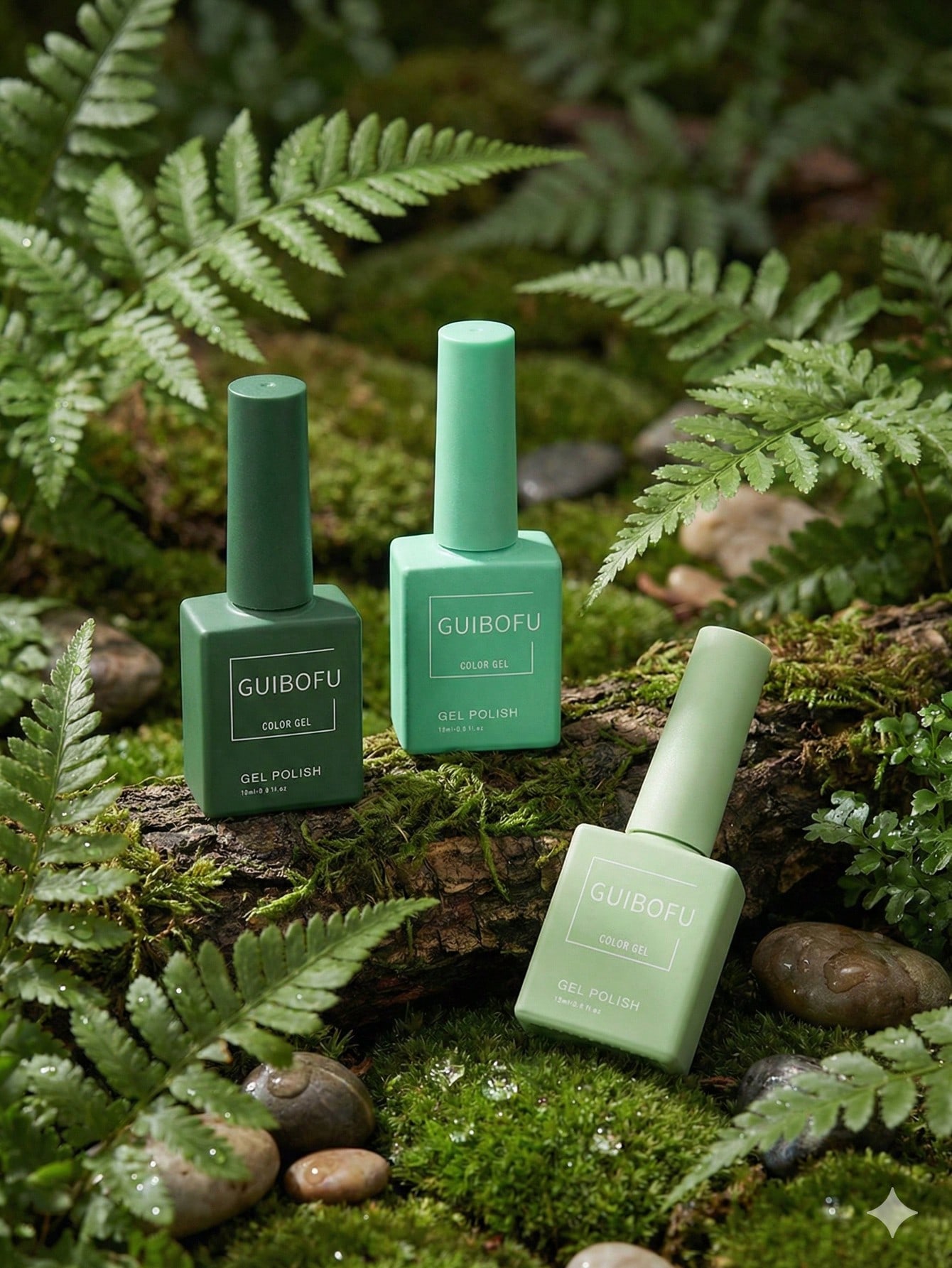 Lot de 3 vernis gel vert forêt - Nail Art Emerald Green avis et prix