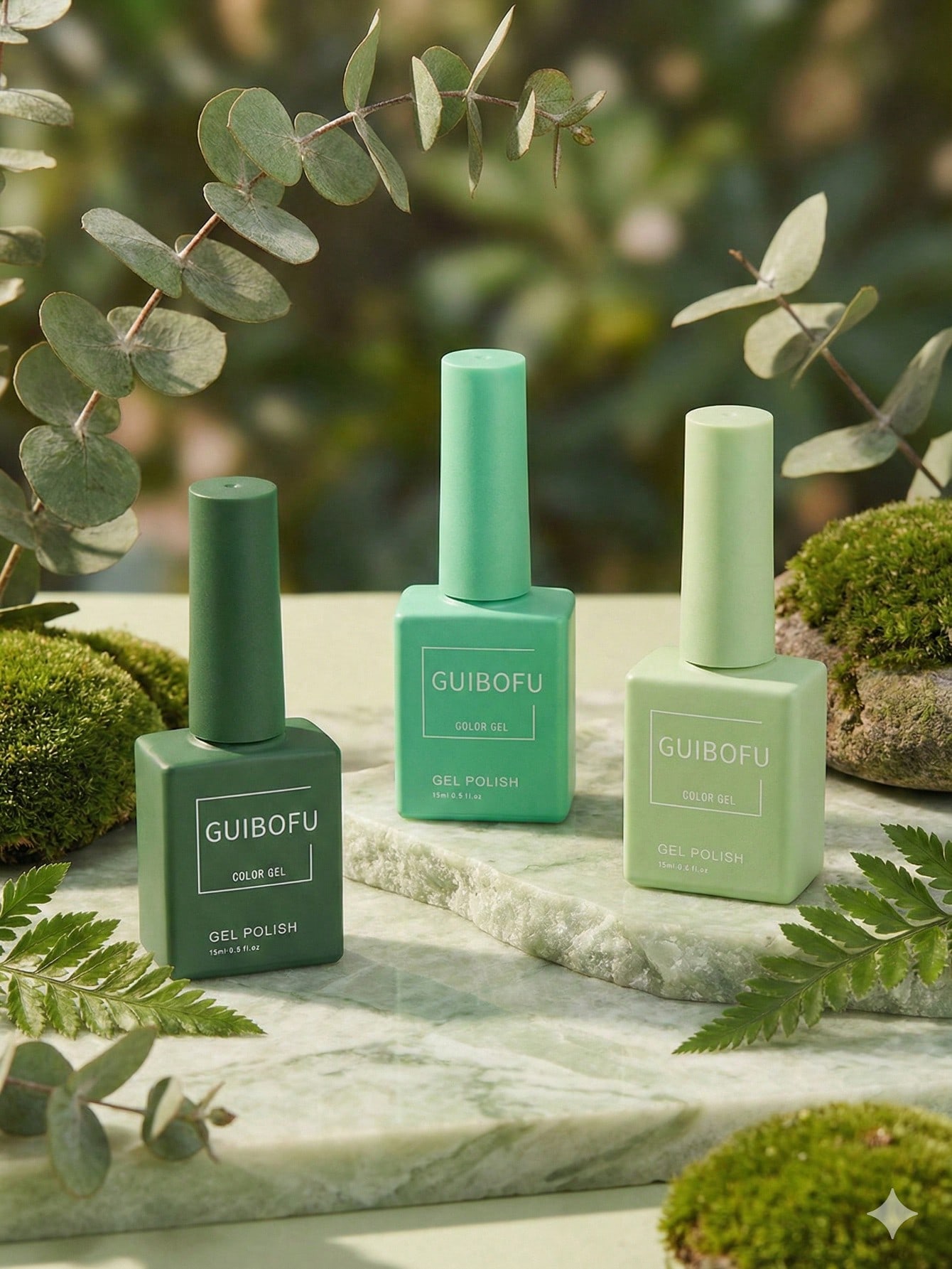 Lot de 3 vernis gel vert forêt - Nail Art Emerald Green avis et prix