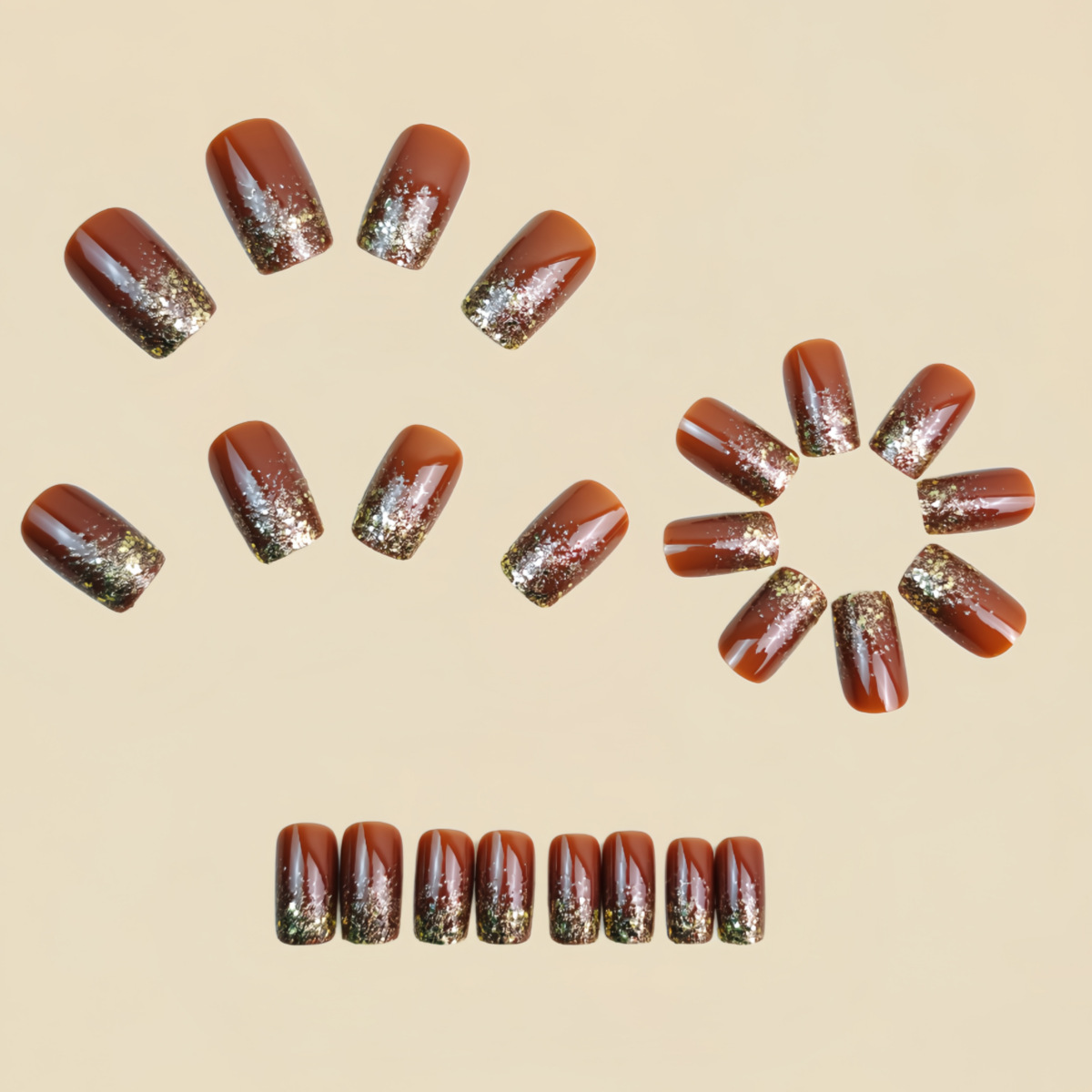 Faux ongles courts et moyens d - Nail Art Press On avis et prix