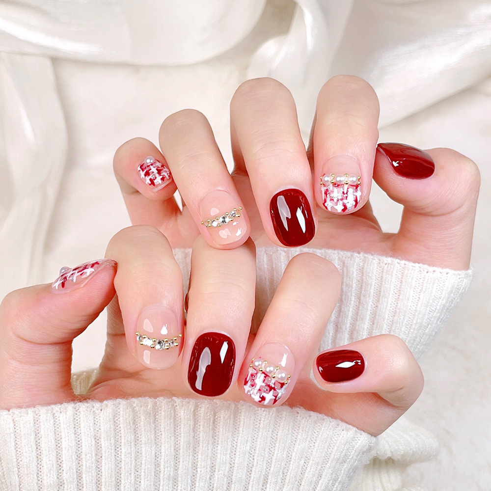 Kit de 10 faux ongles courts c - Nail Art Quirky avis et prix