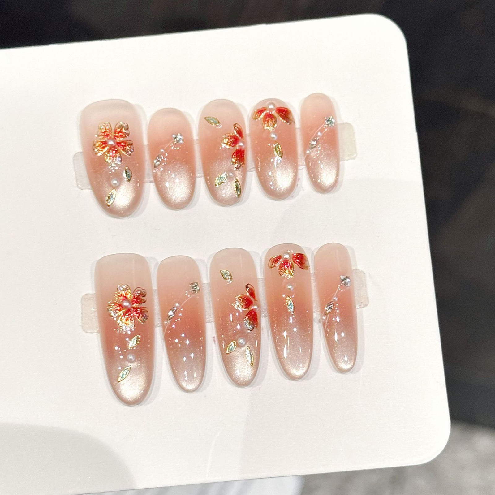 10 pièces faux ongles faits à  - Nail Art Pink avis et prix